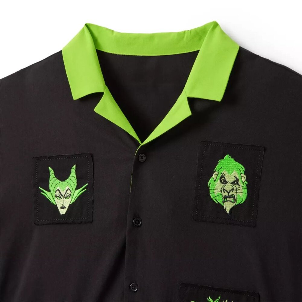 Disney Villains Glow-in-the-Dark Woven Shirt for Men by Our Universe XXL - Picture 3 of 6